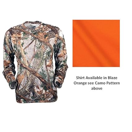 Gamehide Deer Camp Long Sleeve Tee Medium Blaze Orange Ds2 Or