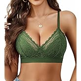 Avidlove Bralettes for Womens Lace Racerback Bras Wireless Unlined Bralette Comfy Bra Sexy Lingerie Tops