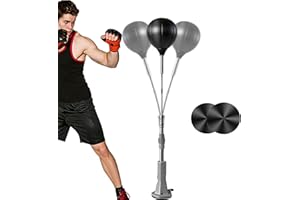 Punching Bag with Stand - One-Touch Suction Attachment,Height Adjustable,Speed Bag for Training, Boxing Equipment, Boxing Bag