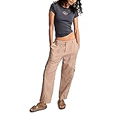 Lucky Brand Womens Straight Leg Slub Cargo Pant