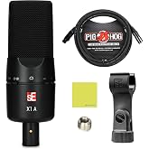 sE Electronics X1 Bundle, A Large-diaphragm Condenser Microphone | Exceptional Performance and Reliability, Professional-Grade Condenser Capsule, Mic Cable &amp; Polishing Cloth Included