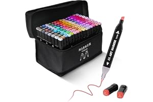 Banral 120 Colors Alcohol Markers, Premium Dual Tip Alcohol Based Art Markers Set for Adult Kids Coloring Drawing Sketching Permanent Brush Markers, Sketch Artists Markers Pen for Fine Arts Academy