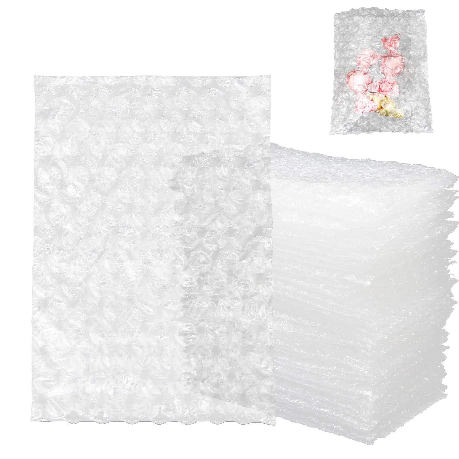 Photo 1 of 200 Pack 4x6 Inch Bubble Cushion Wrap Bags for Shipping Packing Small Clear Bubble Out Pouches Double Walled Bubble Cushioning Bags for Moving Storage