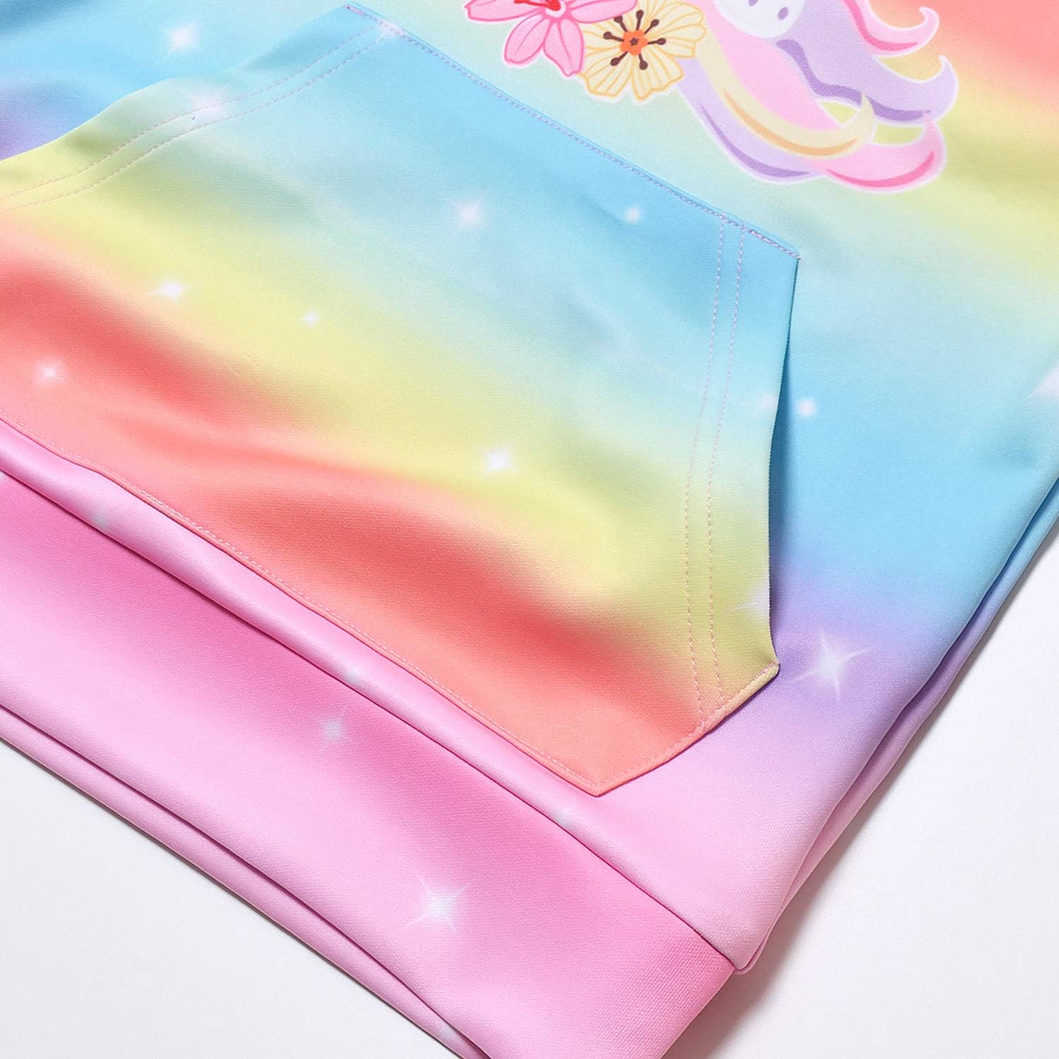 Mirawise Girls Pullover Hoodie Unicorn Sweatshirt with Pockets Hood Jacket 4-13Y: Clothing