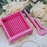 PIAOLGYI Fuse Bead Single Needle Tweezer & Aligner Tray Set,Fuse Bead Sorting Tray(9 CM) (Pink)