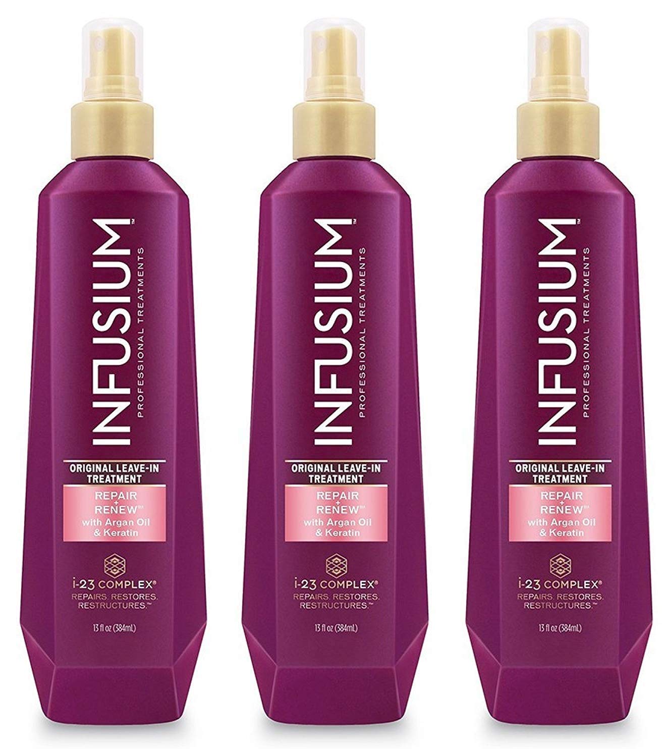 Photo 1 of Infusium Professional Treatments - Original Leave-In Treatment - 13 FL OZ (384 mL) Per Bottle - Pack of 3 Bottles
