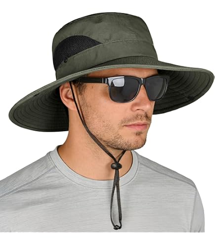 3147 Reversible Wide Brim Sun Bucket Hats UPF50+ UV Protection Foldable UV Protection Hat - Wide Brim Bucket Hat with Full Face  main image 2