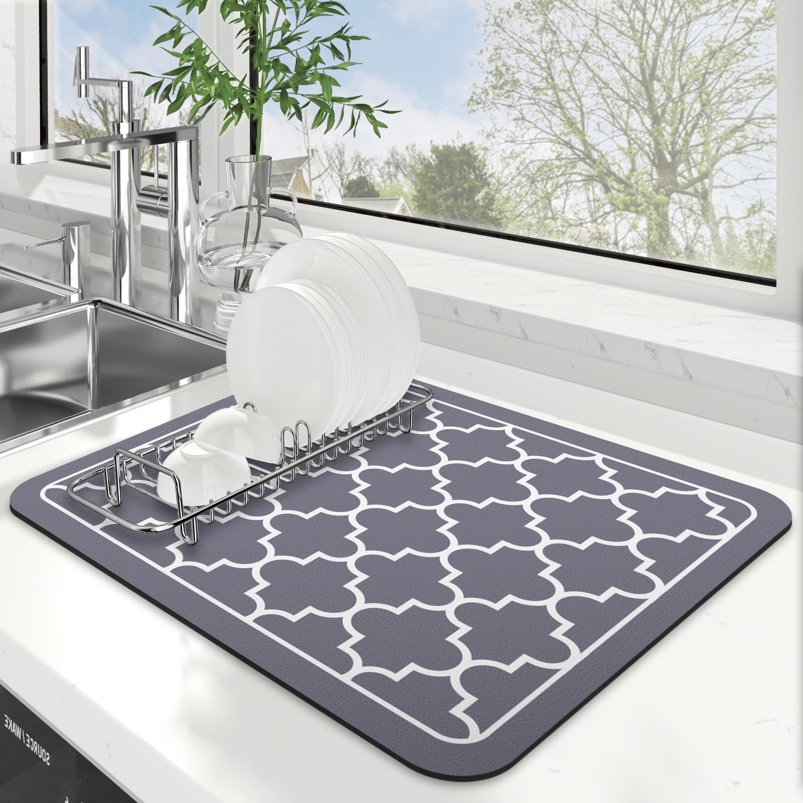 Modern geometric grey design