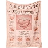 To My Wife Blanket, Romantic Gifts for Her, Warm Hugs Flannel Throw Blanket, Wedding Anniversary Birthday Valentines Gifts for Wife from Husband, Best Wife Ever Gift, Queen Bee Love Blanket 60x50in