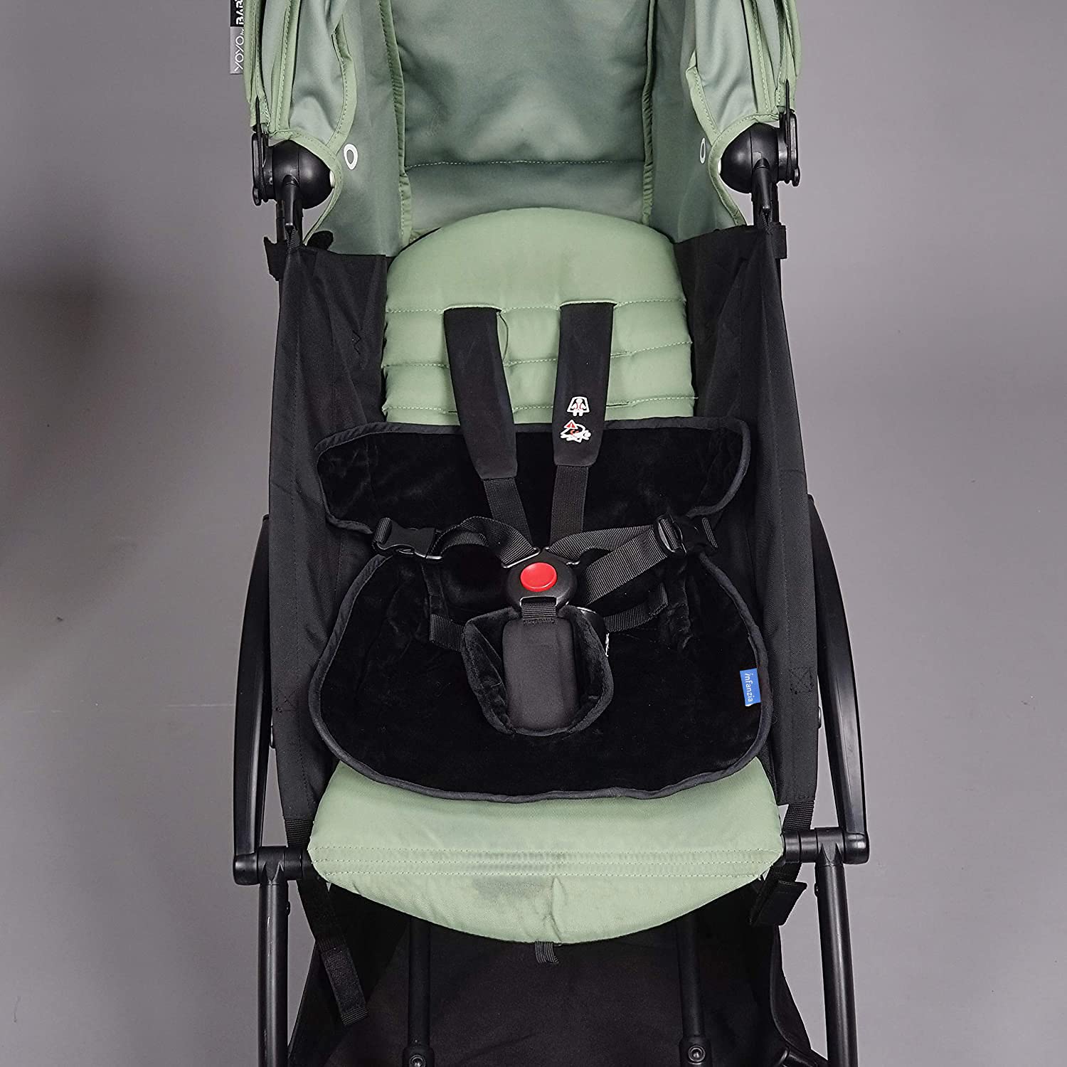 INFANZIA Dry Seat, Car Seat Protector Waterproof Carseat Liner Potty Training Toddlers, Baby and Infants, Piddle Pad for Carseats Strollers (Black, 2 Packs