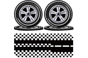 40 Pcs Race Car Plates And Napkins Party Supplies, Race Car Birthday Decorations Disposable Paper Tableware Set for Boys Kids