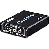 Tensun 3RCA AV CVBS Composite & S-Video R/L Audio to HDMI Converter Adapter Support 720P/1080P for PS2 PS3 NES SNES Nintendo 