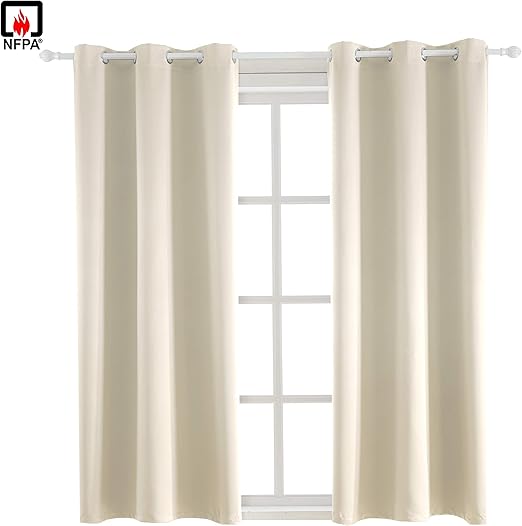 Amazon Com Bigufrtex Inherent Flame Resistant Blackout Curtains