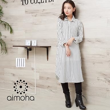 Amazon ストライプシャツワンピース 長袖 ストライプ チュニック Amazon ストライプシャツワンピース 長袖 ストライプ チュニック