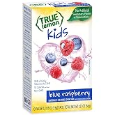 True Lemon Kids Blue Raspberry - Hydration for Kids - No Preservatives, No Artificial Flavors, No Artificial Sweeteners - Low Sugar Water Flavoring - Drink Mix for Kids - Kids Juice Powdered Drink Mix 10 count(pack of 1)