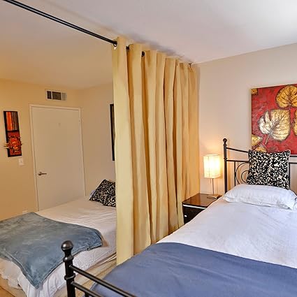 Roomdividersnow Wheat Hanging Curtain Room Divider Kit Medium B