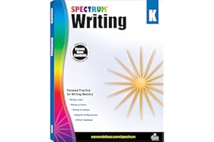 Spectrum Writing Kindergarten Workbooks, Learn to Write a Story, to Inform, an Opinion, Alphabet Letters and Sight Words Hand
