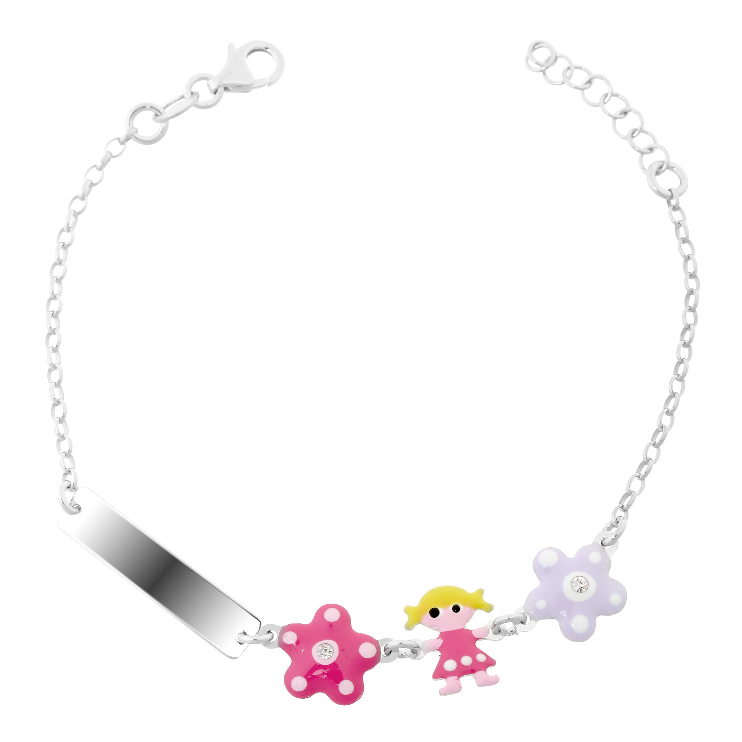 Orphelia Women's 925 Sterling Silver Bracelet of Length 14-16cm ZA-7147