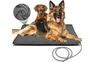 PETNF Outdoor Heated Pet Bed with Waterproof Cover,Pet Heating Pads for Dog,Soft Electric Blanket Auto Temperature Control,Heating Mat for Dog House Cabin Cot Doorway, XL