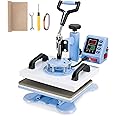 Suteck Heat Press Machine, Heat Press Machine for T-Shirts, 12x10 inch T-Shirt Pressing Machine, 360° Swing Away Sublimation Heat Press, Heat Transfer Printing Machine for T-Shirt Bag Garment Mat