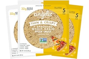 Angelic Bakehouse Flatzza Buddy Pack - 10 Ounce, Pack of 3 - Sprouted 7-Grain Flatbread Pizza Crust - Vegan, Kosher and Non-GMO (15 Crusts)