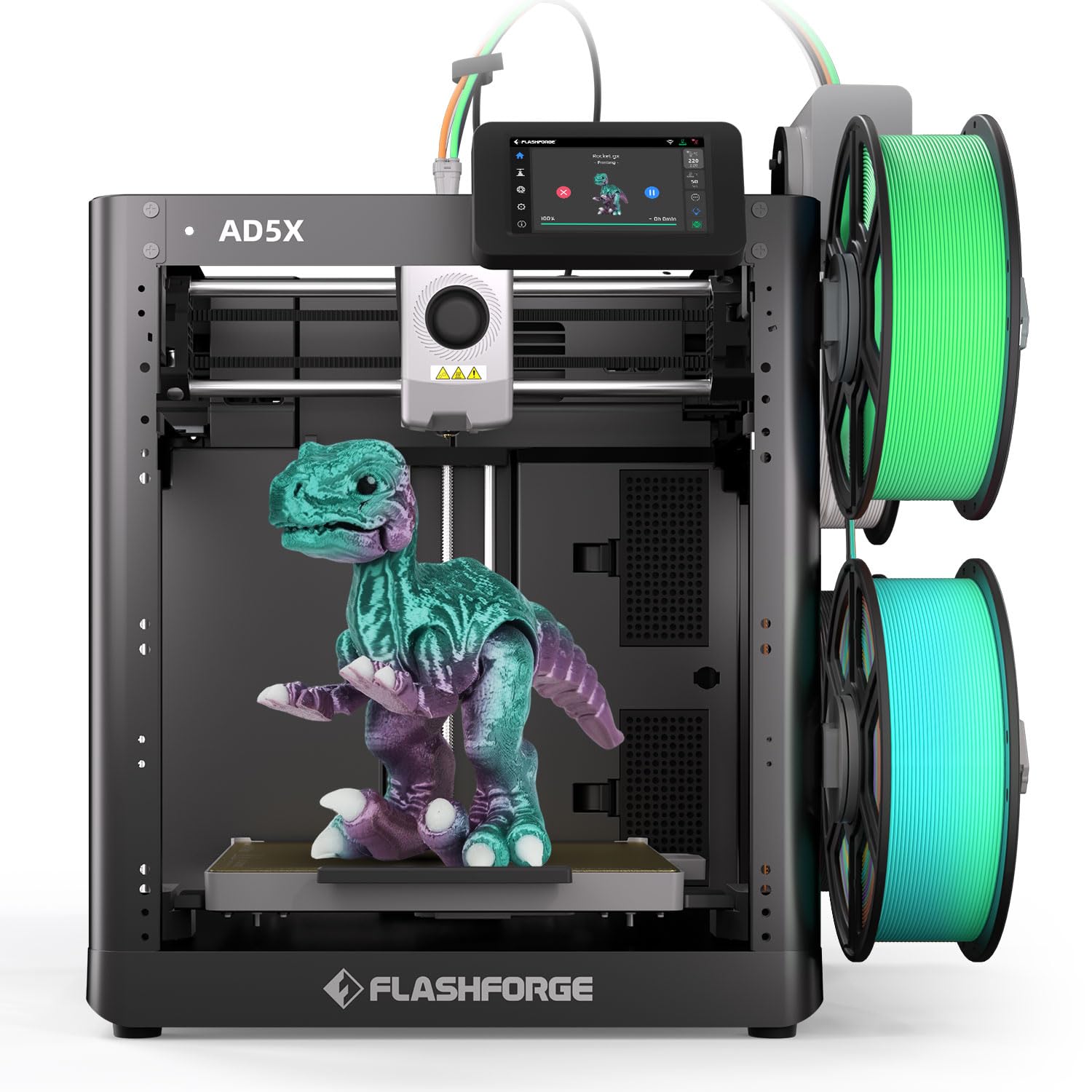 Photo 1 of (sold for parts only)(see all images)  FLASHFORGE AD5X Multi-Material 3D Printer 4-Color Printing, 600mm/s Speed 1-Click Print with DIY IFS Creations, Full-Auto Calibration 