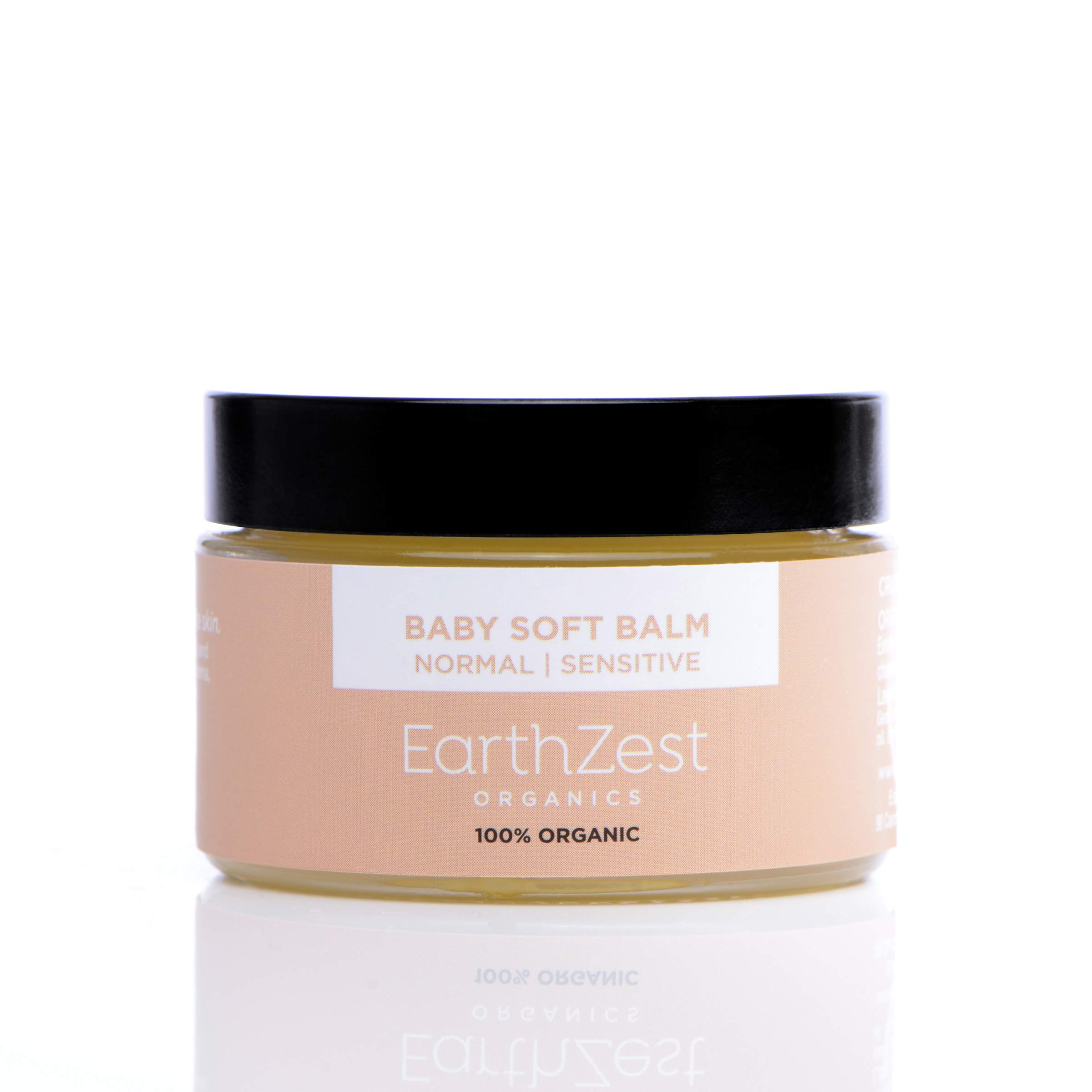 Baby Cream For Ultra Sensitive Skin 100% Organic & 100% Natural Skincare by EarthZest Organics UK - NO Synthetic Chemicals or Added Water - Ultra-Concentrated and Long-Lasting 50ml Jar - A Little Goes a Very Long Way! Moisturises and Protects Delicate Baby Skin (including Nappy Rash, Cradle Cap, Baby Eczema & Dry, Irritated Skin). Can be used for Baby Massage as Melts Upon Contact with the Skin. Used by Downton Abbey's MyAnna Buring.