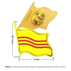 South Vietnam Flag Lapel Pin - Enamel Metal