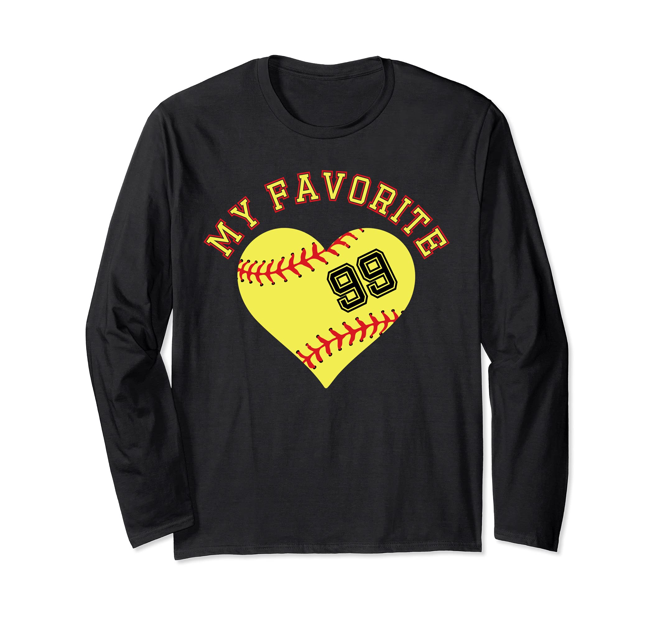 Softball Player 99 Jersey Outfit No #99 Sports Fan Long Sleeve T-Shirt