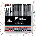 Art-n-Fly Fine Point Tip Micron Pen 0.3mm - Multi Colored Fineliner Pens | Waterproof, No Bleed & Quick-Dry Fine Point Pens with Japanese Archival Pigment Ink for Drawing, Coloring, Detailing