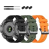 22mm Quickfit Silicone Bands for Garmin tactix 8/Fenix 8 pro AMOLED-47mm/7 Pro/7/6/6 Pro/5/5 Plus,Watch Strap Compatible with Fenix E/Descent G2/G1 Solar/quatix 8/epix Pro/Approach S70 47mm/S62/S60