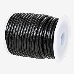 GENIQUE Real/Genuine Round Leather String Cord for