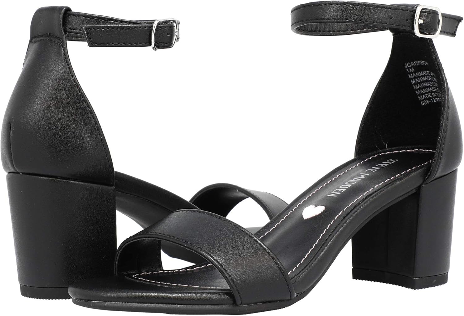 Steve Madden Girls Shoes Sandalias de tacón para niñas Carrson (Little