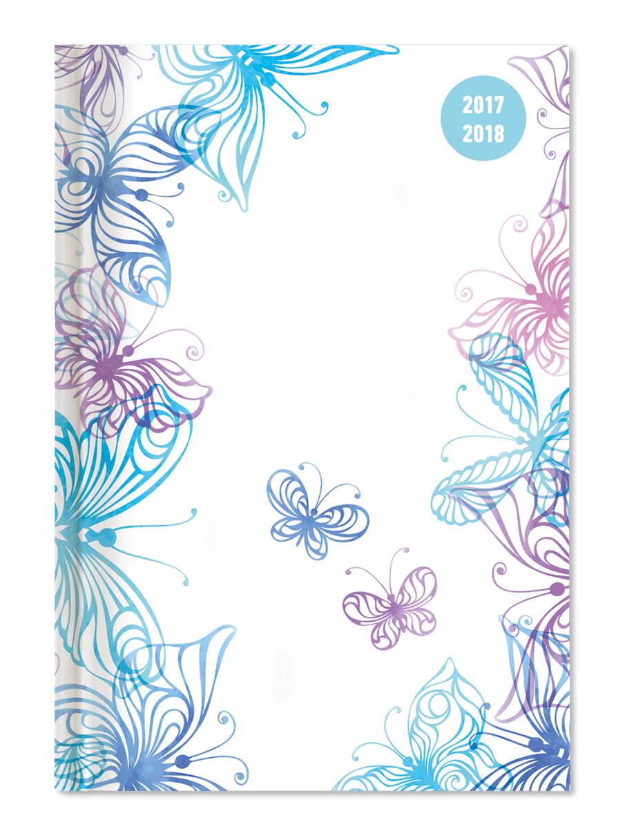 Diary School collegetimer "Butterfly 2017/2018 – Weekly – 224 Pages – 10 x 15 cm