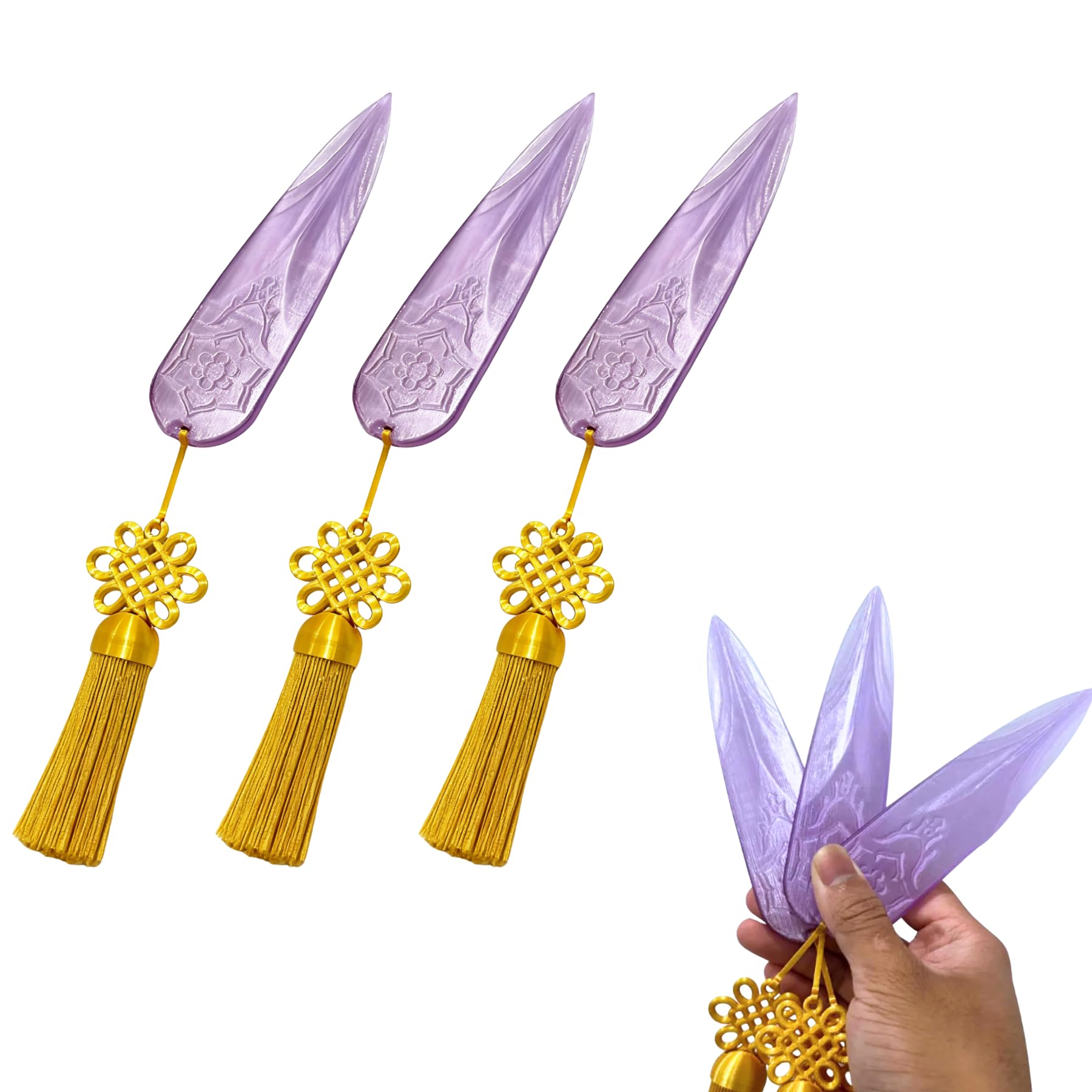 3PCS Cosplay Prop Replicas for Pop Hunters – Zoey’s Daggers Cosplay Weapons & Accessories, Halloween Costume Props, Can Also Be Used as Bookmarks