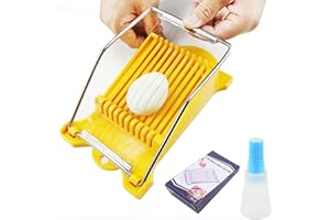 Sharemee - Spam Luncheon Meat Slicer, Egg Slicer for Hard Boiled Eggs, Stainless Steel Wire Egg Cutter for Cheese Fruit Soft 