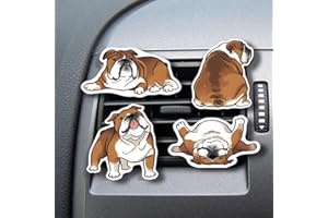 WIRESTER Set of 4 Fresh Scented Car Air Freshener Vent Clip, Decorative Accessories, Interior Decoration for Cars - Dogs, Cats