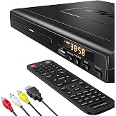 ELECTCOM PRO Region-Free DVD Player for TV with HDMI | Plays Regions 0-6 &amp; Multi Formats,RCA Compact DVD/CD Player for Smart TV,Designed for Collectors &amp; Vintage Movie Collections