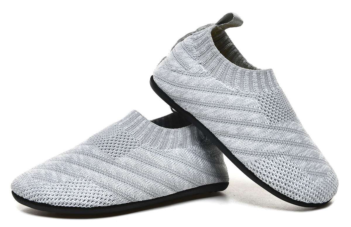 Photo 1 of SLEVEL Comfort Toddler Slippers Lightweight Little Kids Indoor Non Slip Grip Around The House Floor Home Shoes for Boys Girls (SL20001Grey25)