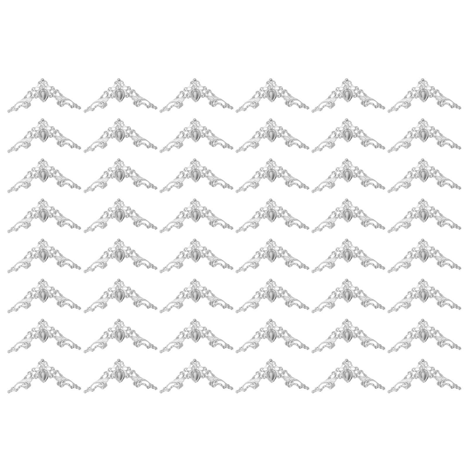 PATIKIL 42mm Metal Book Corners,48pcs Photo Corners Book Corners Protector Retro Metal Decorative for Crafting Scrapbook Photo Album Book Binding,White
