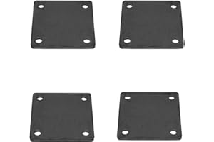 Bobco Metals Hot Rolled Steel Base Plate A36 Rounded Corners, 2 Pieces (4 Holes, 8" X 8", 5/8" Diameter, 1/4" Thick)