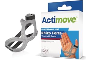 Actimove Professional Line Rhizo Forte Thumb Orthosis –Thumb Brace for Osteoarthritis, Skier’s Thumb, Rheumatoid Arthritis, Sprains – Patented Design – Left Hand – Grey, Medium