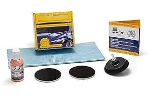 Glass Polish DIY 75mm (3") Windshield Polishing Kit for Car Glass Restoration, Remove Wiper Blade Damage, Fine Scratches, Haz