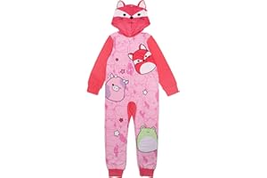 Squishmallows Girls' Hooded Blanket Sleeper, Comfortable Pajamas, Soft & Cute for Kids