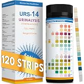 14-URS Reagent Test Strips [120 ct] for Urinalysis and Detection of UTI, LEK, Pro, Ket and More, Comprehensive Test - for Men &amp; Women at Home Use with Reliable Results in 60 sec.
