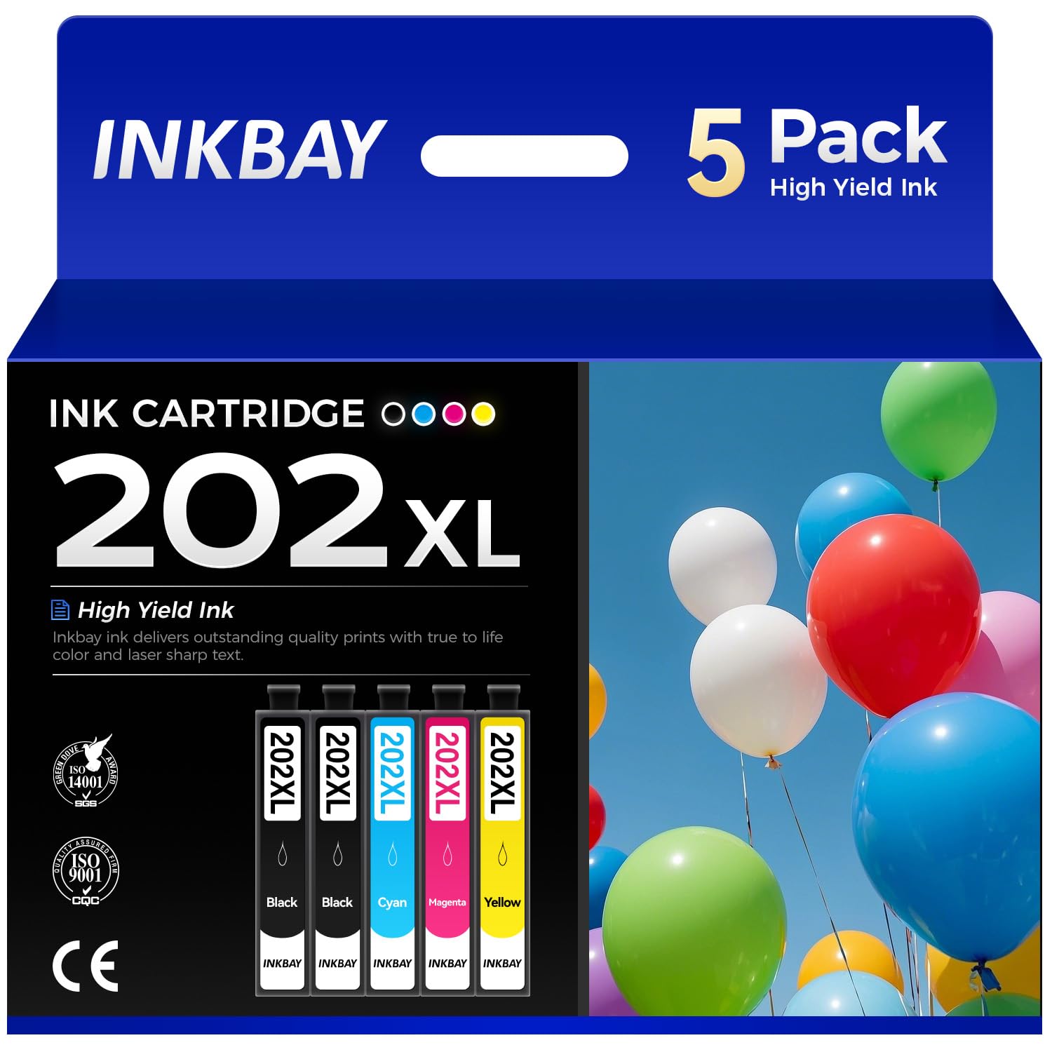 202XL Ink Cartridge High Yield Combo 5 Pack