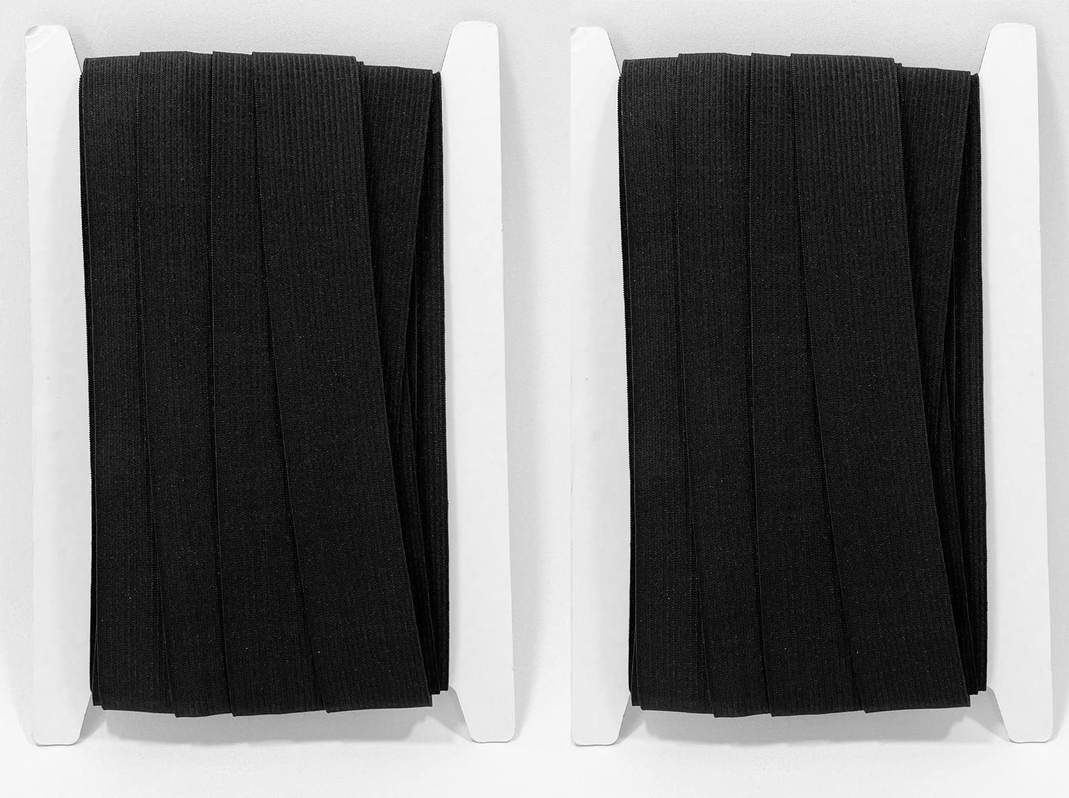 5M, 2 x Black, 20 mm Elastic Band Sewing Flat Elastic Crafts, Wide Elastic Band, Flat Elastic Band, Sewing Elastic Fabric, Sewing Tapes (332, 20 mm x 5 m)