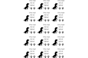 CAPTIVE DECALS You Had Me at Woof Dog 1" Black Fused Glass Decals