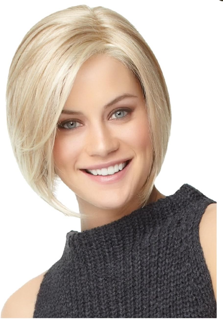 RainbowWigs Charming Women Short Straight Bob Style Light Blonde Hair Wig ST30