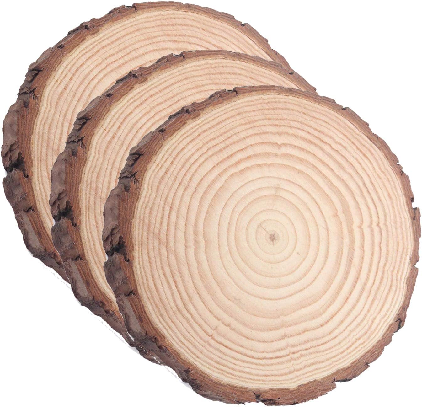 INNAPER Large Natural Wood Slices Round Oval Rustic Slabs